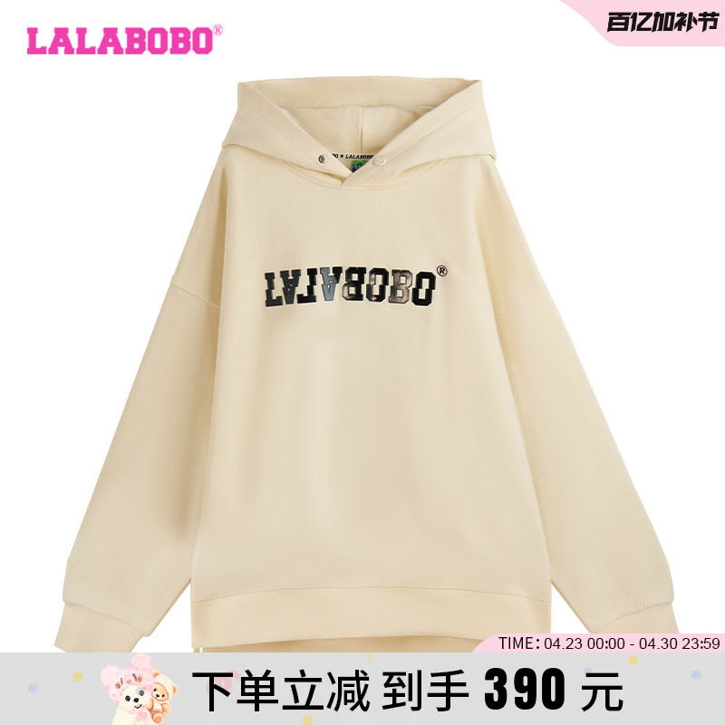 【商场同款】LALABOBO24年秋季卫衣女原创新款潮牌酷印花流行外套