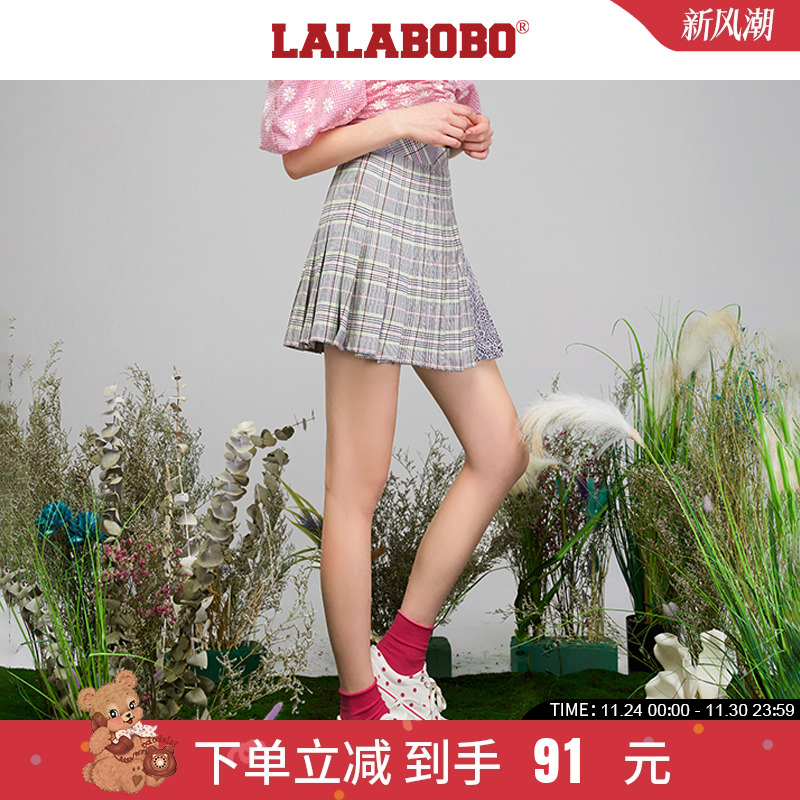 lalabobo2021新品学院牛仔裙裤