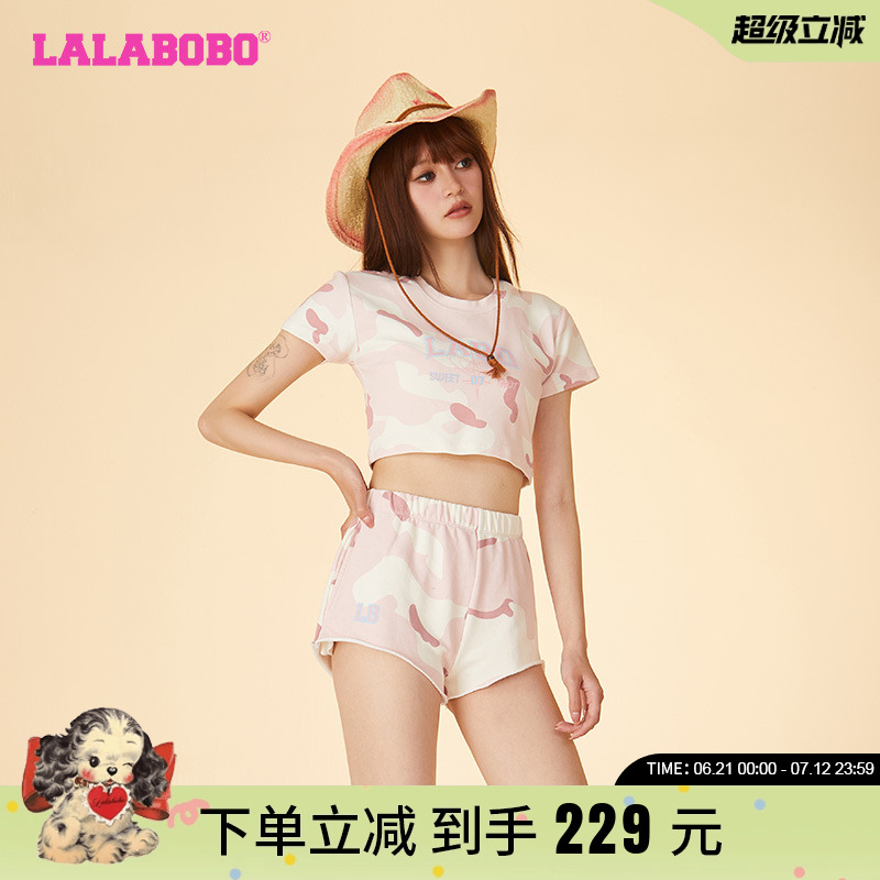 LALABOBO短袖T恤宽松休闲