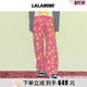 汪苏泷同款 满印花星星阔腿裤 LALABOBO25年春季 原创新款 子 长裤