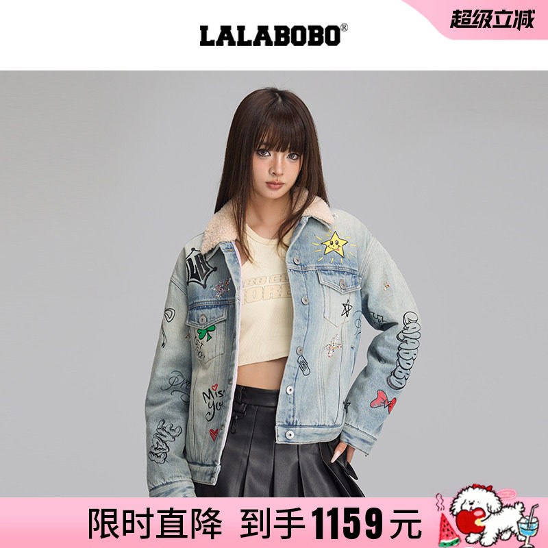 LALABOBO牛仔外套原创新款