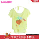 LALABOBO24夏季 WSDT56 T恤女LBDB 新款 宽松休闲水果木耳边网纱短袖
