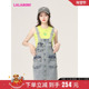 LALABOBO2023夏季 WLZY36 显瘦潮流牛仔背带连衣裙女LBCB 新款 修身