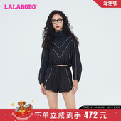 休闲纯色潮酷潮流梭织夹克外套LBCB LALABOBO2023夏季 新款 WSJW24