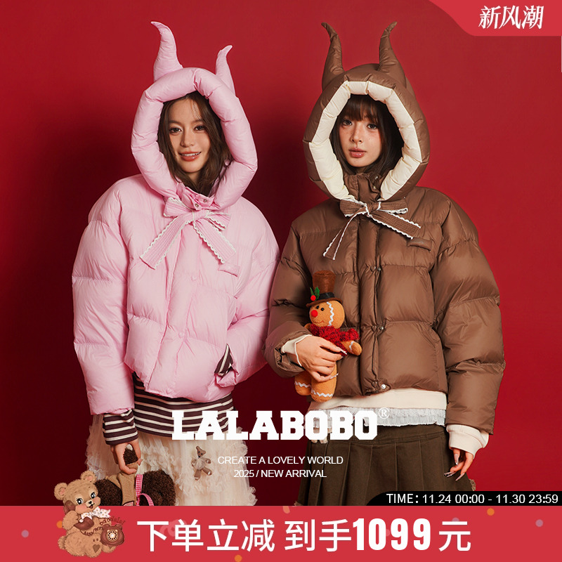 LALABOBO恶魔角羽绒服