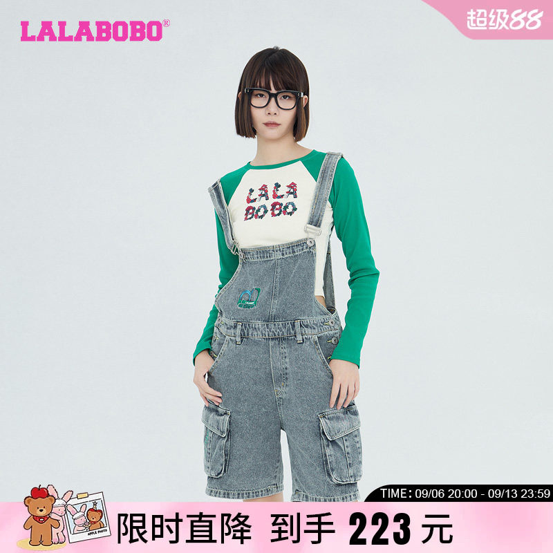lalabobo2023工装口袋背带短裤图片