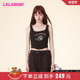 LBDB 李奕臻同款 LALABOBO春新辣妹后背拉链花体背心T恤女 WSWT12