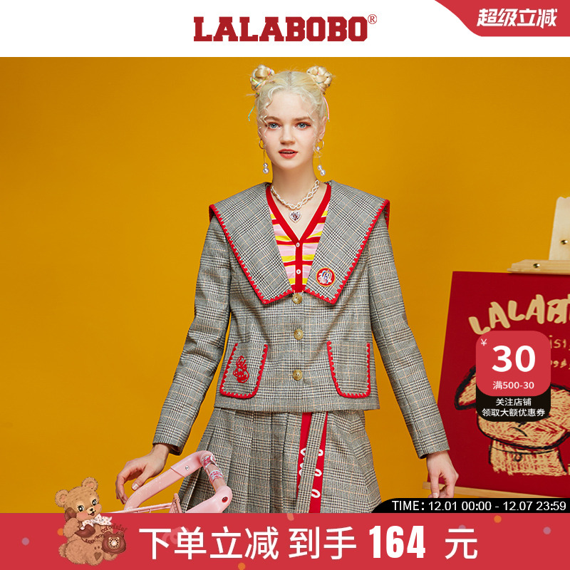 lalabobo2021新款复古刺绣短外套