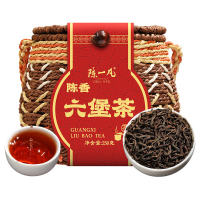 陈一凡广西特级槟榔香六堡茶250g