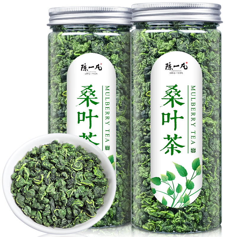 陈一凡桑叶茶 精选霜后桑葚叶 秋冬桑椹子叶干花草茶罐装150克 茶 代用/花草茶 原图主图