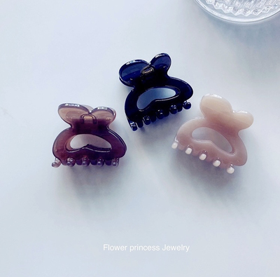 4cm兔子小抓夹可爱树脂刘海发夹侧边夹时尚蝴蝶扣发夹子女发饰