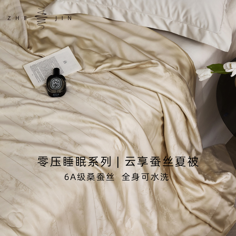 浙锦夏日新款蚕丝被夏凉被可水洗机洗单双人天丝空调被