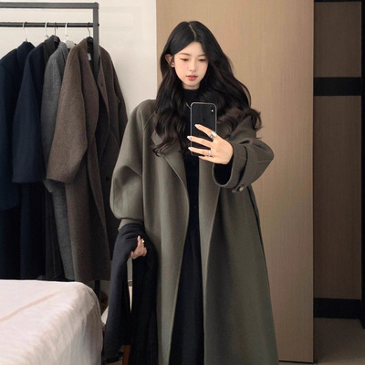 呢子大衣女2025秋冬季新款美拉德韩系简约慵懒风气质加厚毛呢