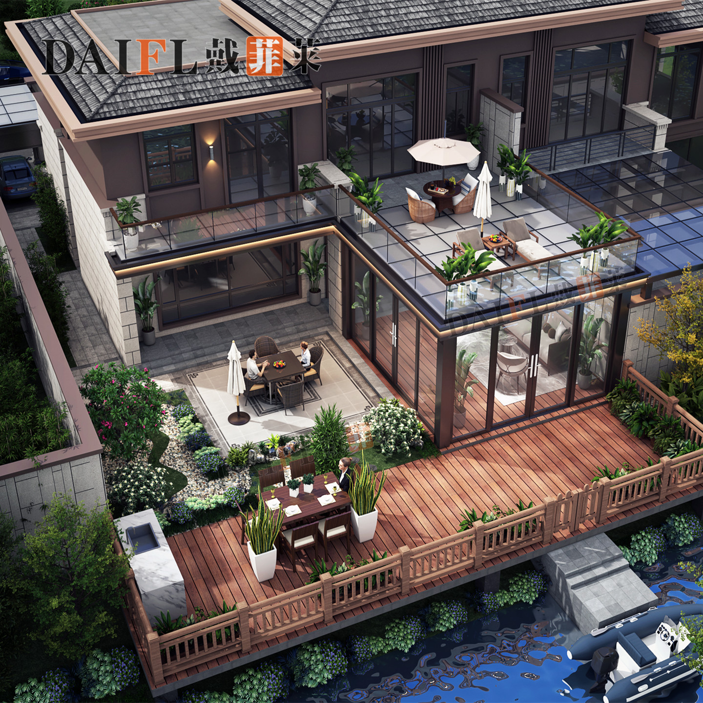 戴非莱平台露台阳光房安全可站人