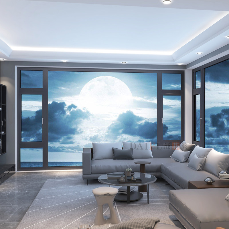 别墅断桥铝门窗平开系统窗封阳台纱窗一体落地窗庭院铝合金阳光房