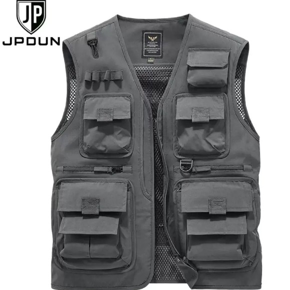 JPDUN/吉普盾龙腾鸿运服饰专卖店马甲夏季薄款钓鱼坎肩多口袋背a4