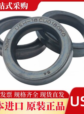 日本NOK油封 黑色橡胶密封件 活塞杆孔轴两用密封圈 USH12~USH450