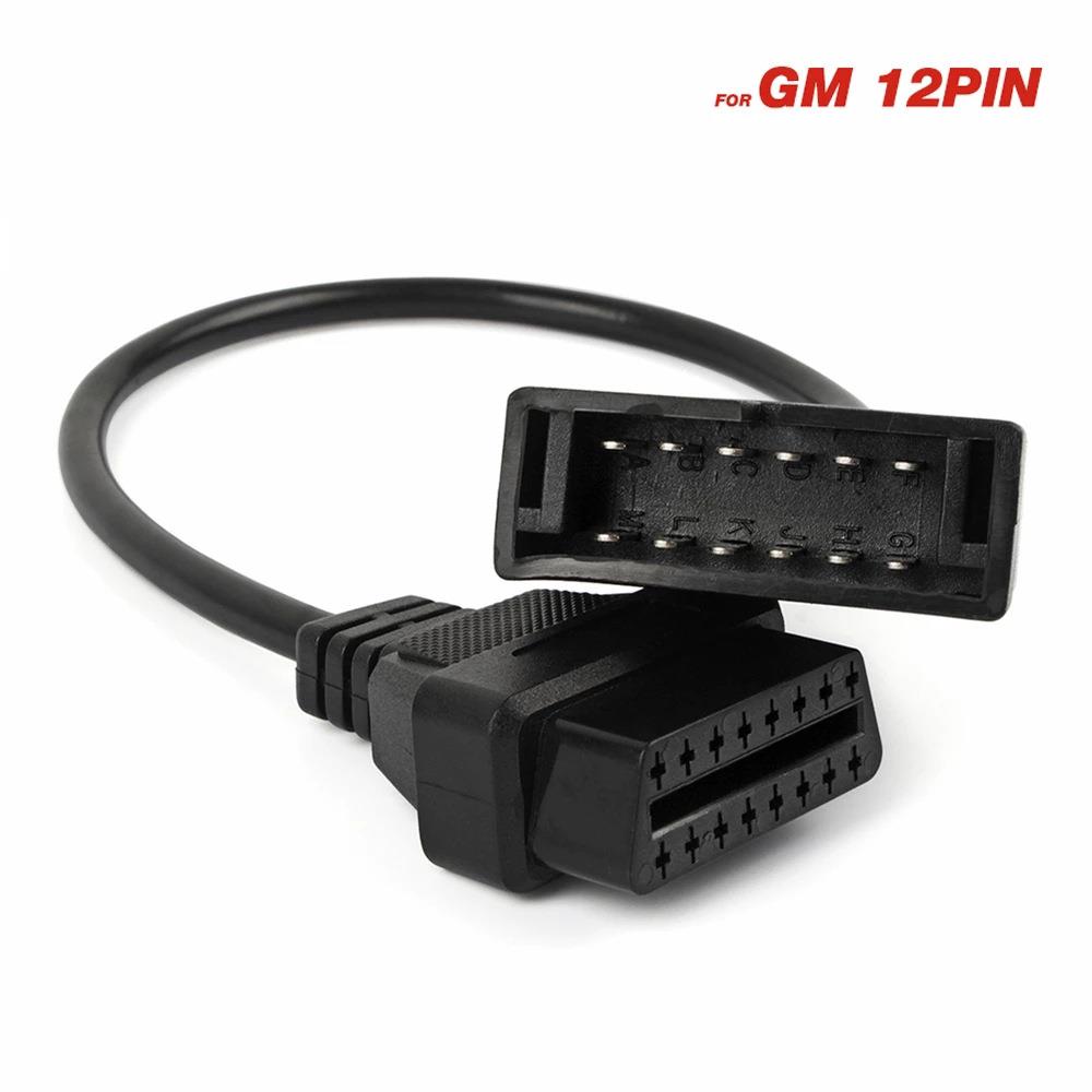 For GM 12pin to OBD1 to OBD2 16 Pin connector 通用转换连接线