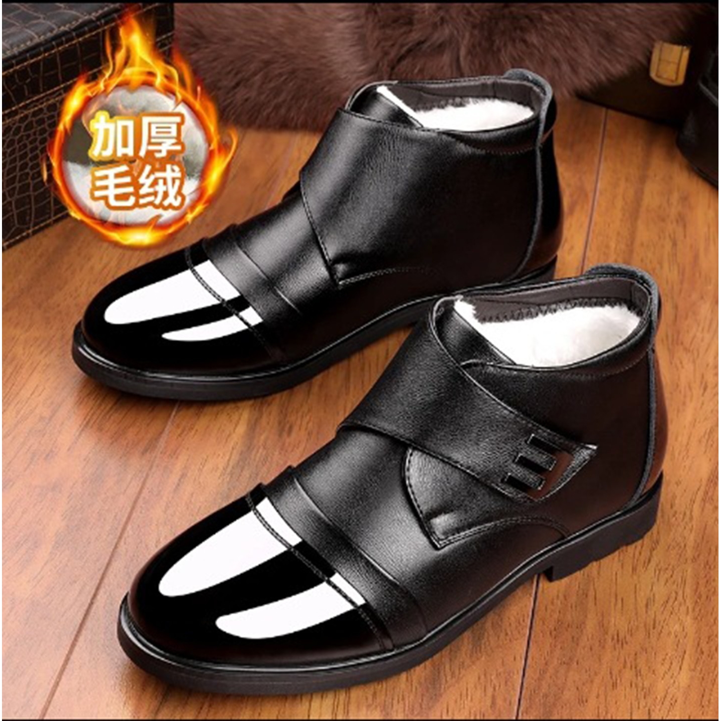 新太子男鞋2025冬季新款加厚男士棉鞋梦鲸好物加绒皮保暖雪地a92