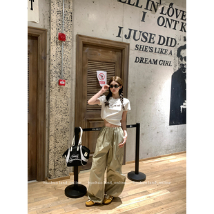 裤 抽绳休闲工装 女夏季 束脚两穿降落伞裤 HuoHuo 宽松阔腿裤 科切拉