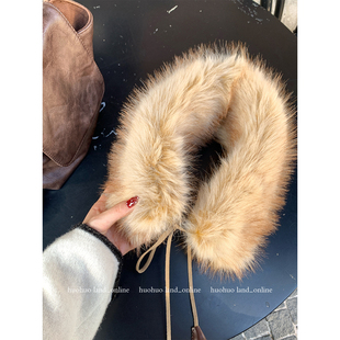 颈间序语 女时尚 buff氛围 2025新款 保暖毛毛领围巾 冬季 HuoHuo