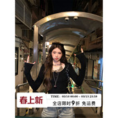 豹纹加州 短款 甜辣腔调 女豹纹假两件修身 T恤 2026春夏新款 HuoHuo