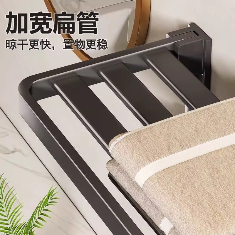 太空铝毛巾架卫生间免打