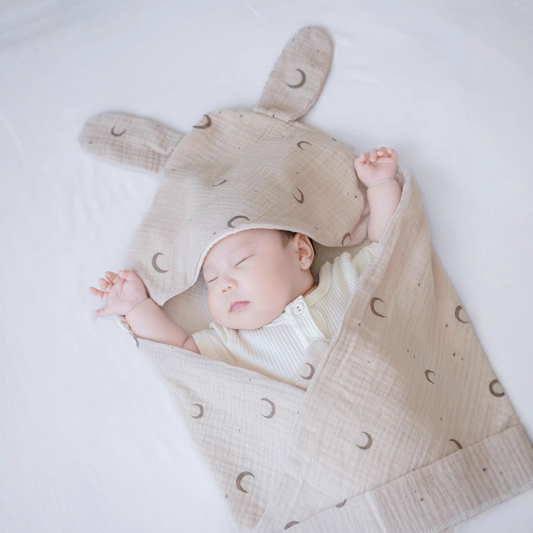 四层纱布棉包被婴儿产房襁褓巾抱被新生春季薄款包裹被纯棉薄款