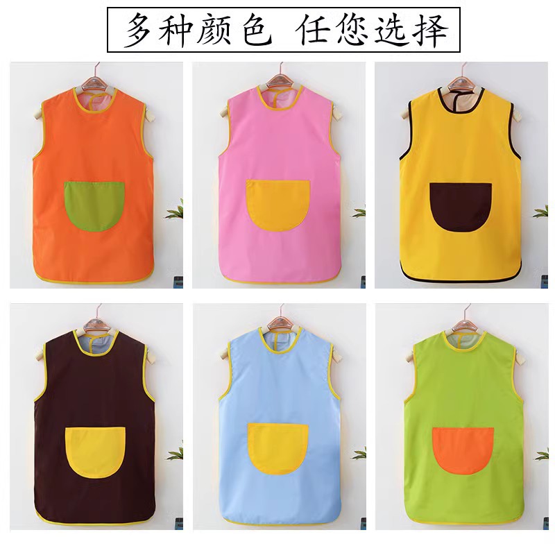 儿童围裙夏季小孩画画衣