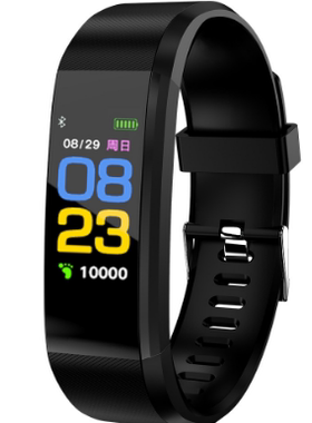 115plus蓝牙运动智能手环 防水心率计步成人血压电子手环表带