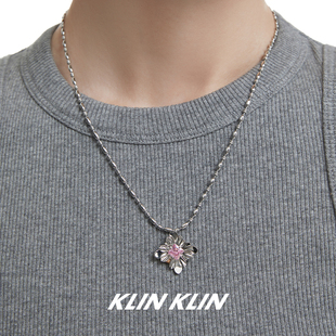 锁骨项链小众男女生项链高级感 KLINKLIN荒漠之花花朵毛衣链秋冬季