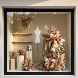 芦苇草仿真花摆设花艺秋色造景橱窗高端定制假花装饰场景布置摆件