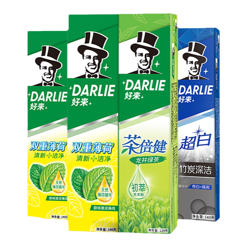 DARLIE好来超白牙膏黑人双重薄荷