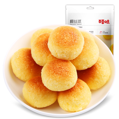 百草味椰丝球120g椰蓉代早餐糕点