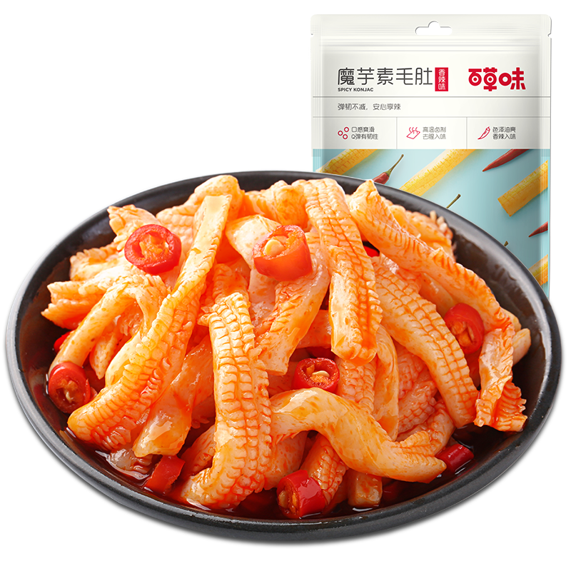 百草味魔芋素毛肚香辣味180g