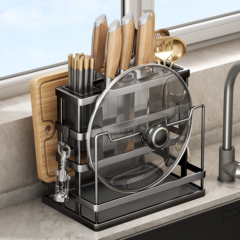 2024新款厨房刀架置物架锅盖架