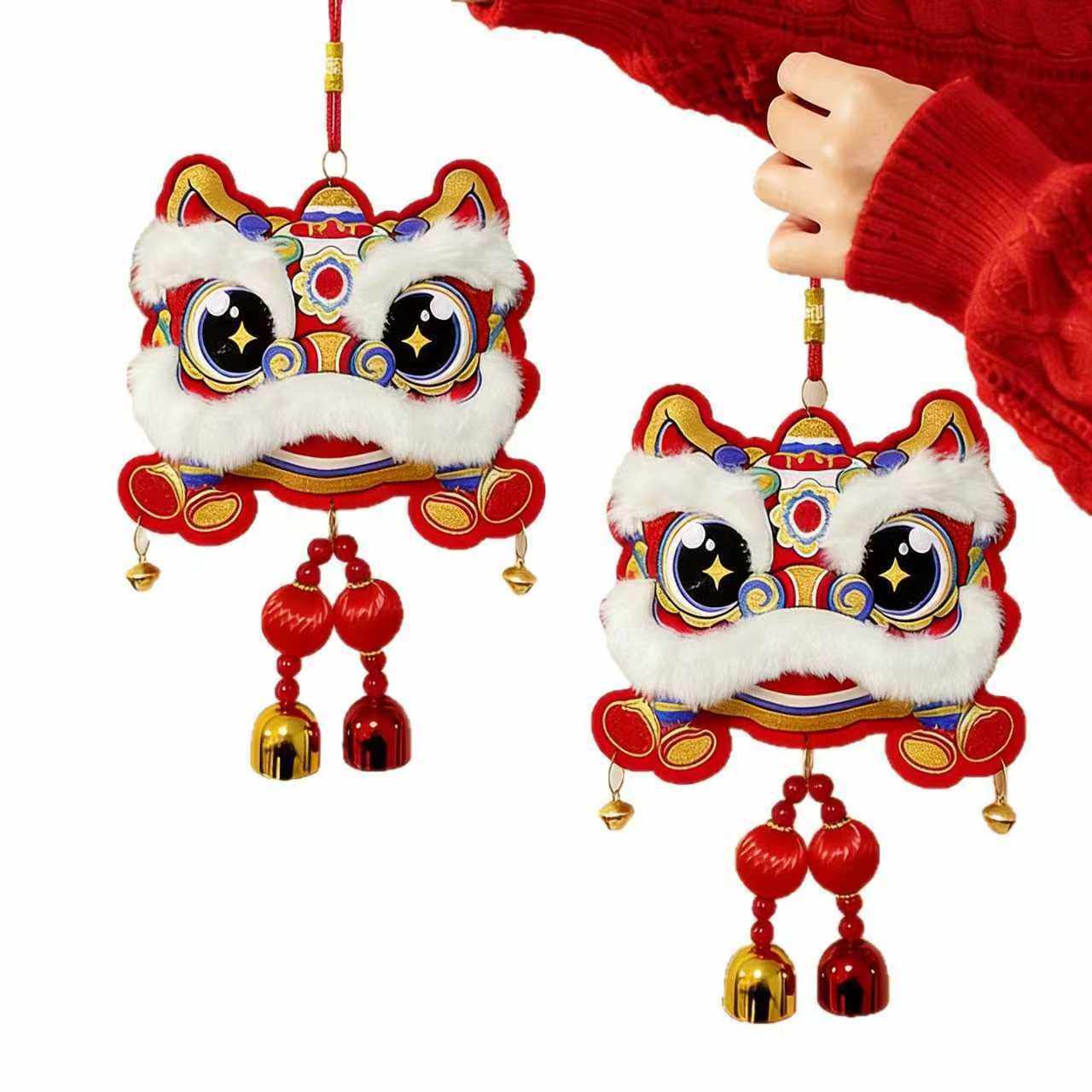 毛绒醒狮福字挂件2026款马年挂饰新年入户门装饰春节年货伴手礼品,节庆用品/礼品,文化创意文具,淘宝优惠券,粉丝福利购,淘宝优惠卷