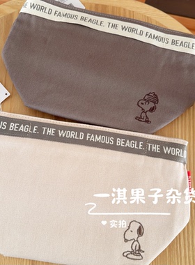 日本带回 PEANUTS史努比绝版保温便当包卡通可爱收纳袋学生小包