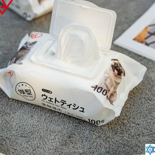Pet wipes 100  package dog  deodorant to tears wet