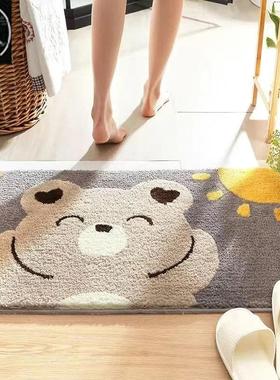 Absorbent felt bedroom entrance door mat bathroom rug carpet