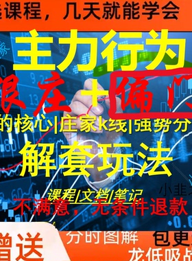股票2025主力行为学课程 新品庄家意图克星资金分时盘口语言量k线