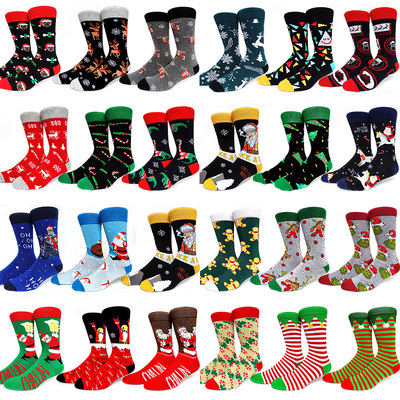 59 Style Men Christmas Socks Funny Xmas Santa Claus Tree Sno