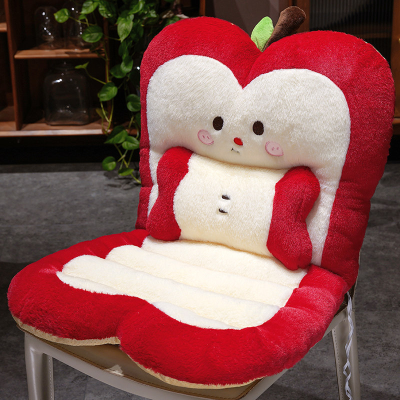 苹果坐垫靠背一体办公室久坐护腰宿舍学生屁股垫椅子屁垫座椅垫冬,居家布艺,椅垫,淘宝优惠券,粉丝福利购,淘宝优惠卷