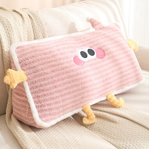 毛绒床头靠垫软包护腰靠枕大靠背孕妇沙发抱枕宿舍床上看书枕头冬