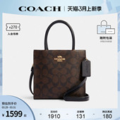 MINI 奥莱款 CALLY女士老花单肩斜挎手提琴谱包 蔻驰官方 COACH