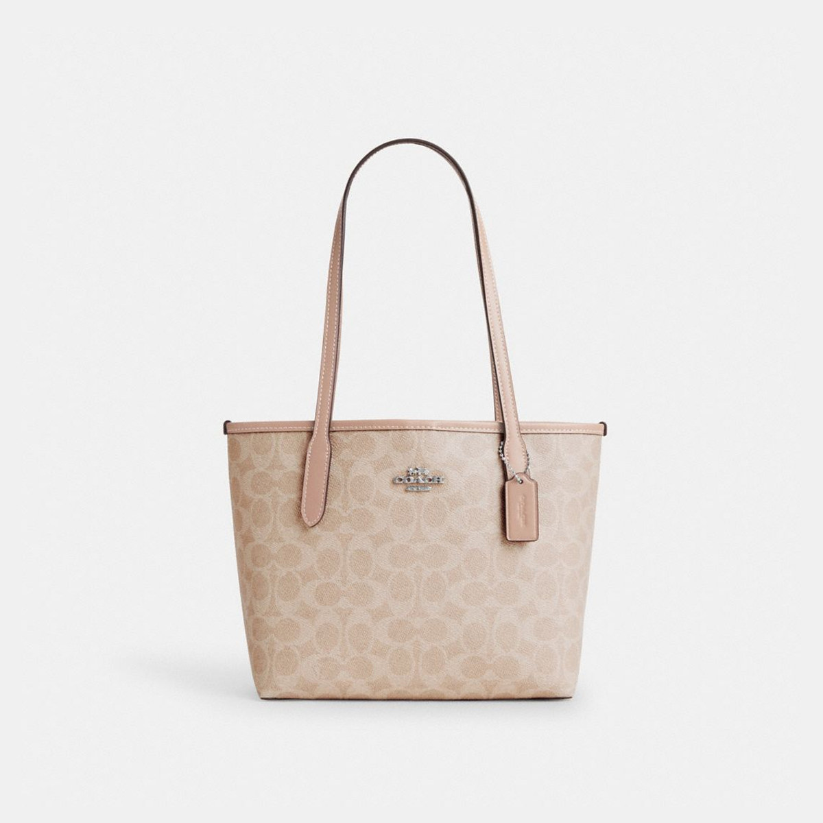 COACH/蔻驰官方 奥莱款女士City23老花单肩手提包小号托特包CU759