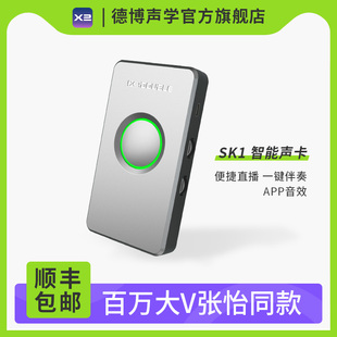 DOUBLE德博声学SK1直播声卡吉他智能弹唱手机内录混音录音电吹管