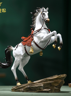 大铜世家黄铜传世战马摆件家居客厅办公室高级装饰品乔迁开业礼品