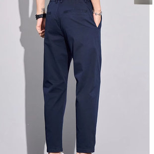 雪溪金牌男装2026春夏季男士冰感休闲裤弹力小脚九分裤直筒西裤a7