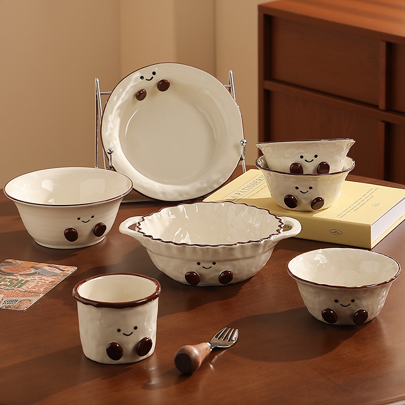 陶瓷碗可爱家用米饭碗面碗家用